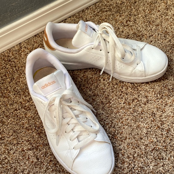 adidas | Shoes | Womens Adidas Advantage Tennis Shoes White Leather ...
